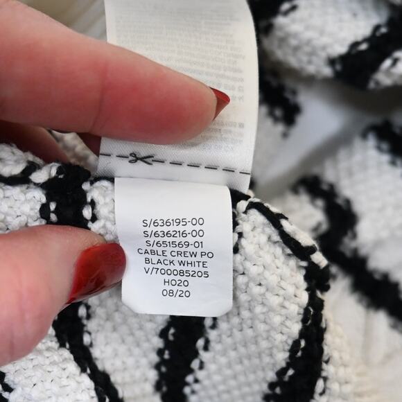 GAP Womens XS Cable Knit Crew Neck Striped Sweater - Picture 11 of 11